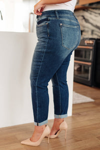 London Midrise Cuffed Boyfriend Jeans