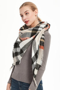 Plaid Imitation Cashmere Scarf