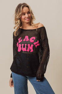 BiBi BEACH BUM Embroidered Knit Cover Up
