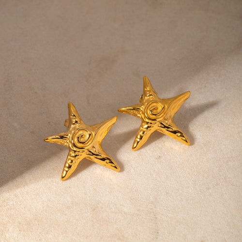 Stainless Steel Star Shape Earrings
