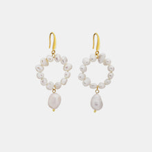 Gold-Plated Mother-of-Pearl Dangle Earrings