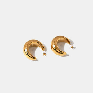 Stainless Steel 18K Gold-Plated  Earrings