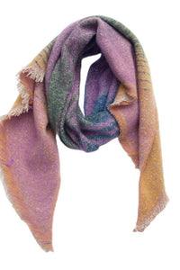 Raw Hem Polyester Scarf