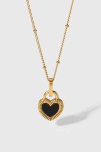 Contrast Heart Pendant Necklace