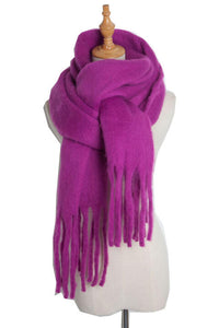 Fringe Detail Polyester Scarf