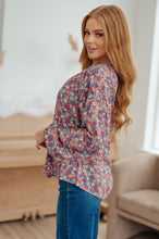 Sunday Brunch Blouse in Denim Floral