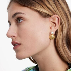 18K Gold-Plated Stainless Steel Shell Shape Earrings
