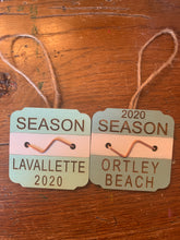 Beach badge ornament