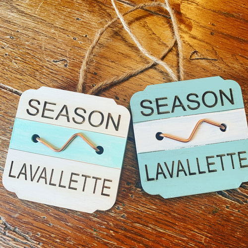 Beach badge ornament